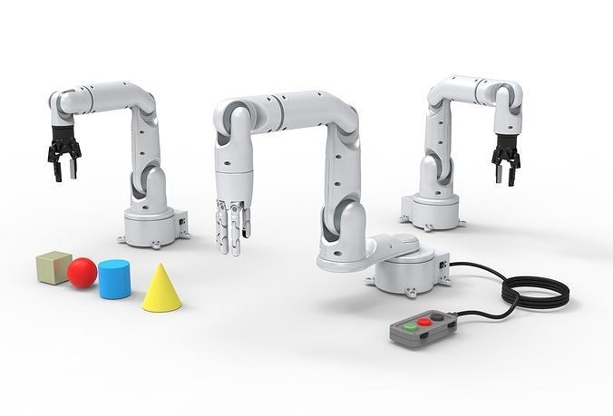 Industrial Robotic  arms set 3D model