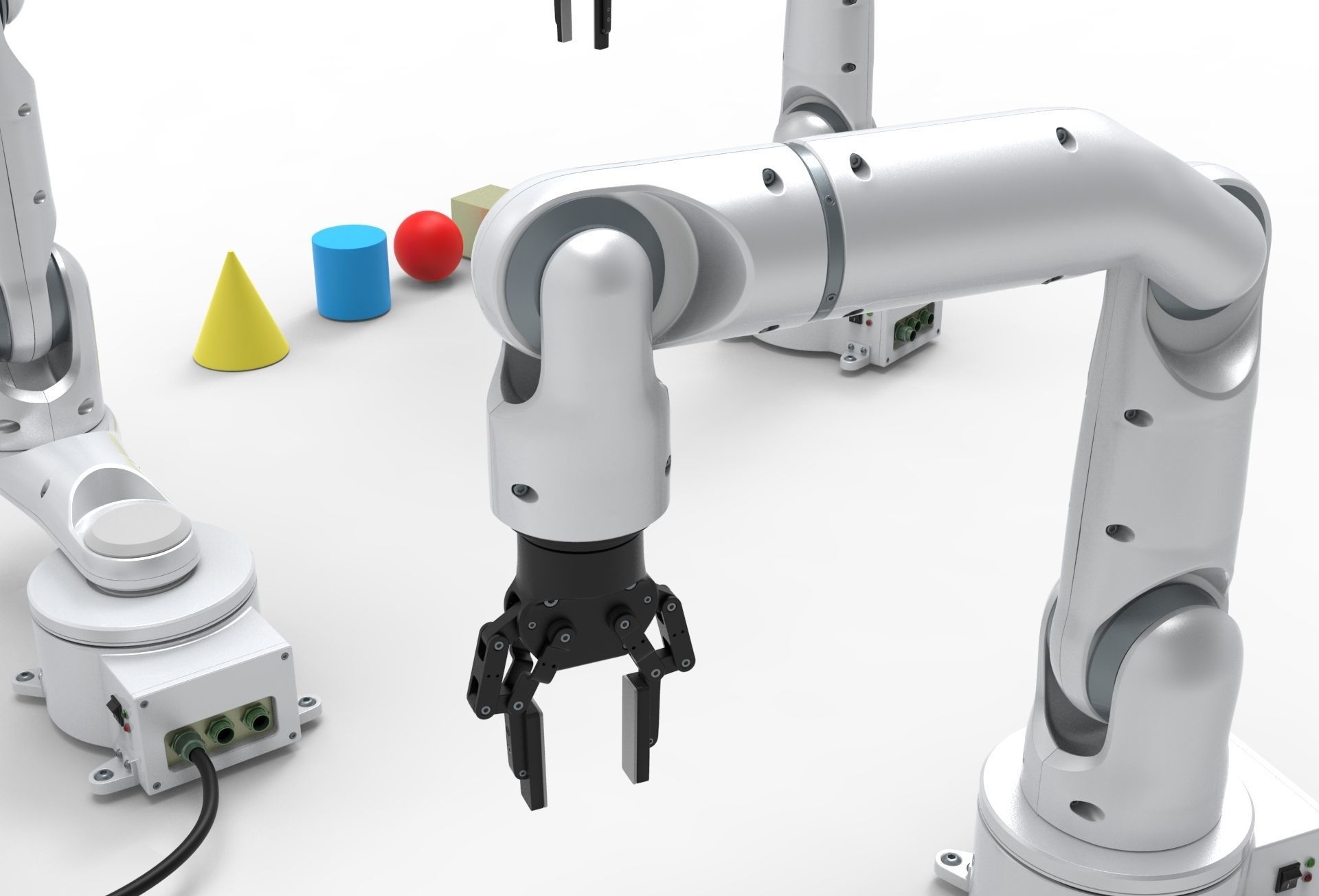 Industrial Robotic arms set 3D model_5
