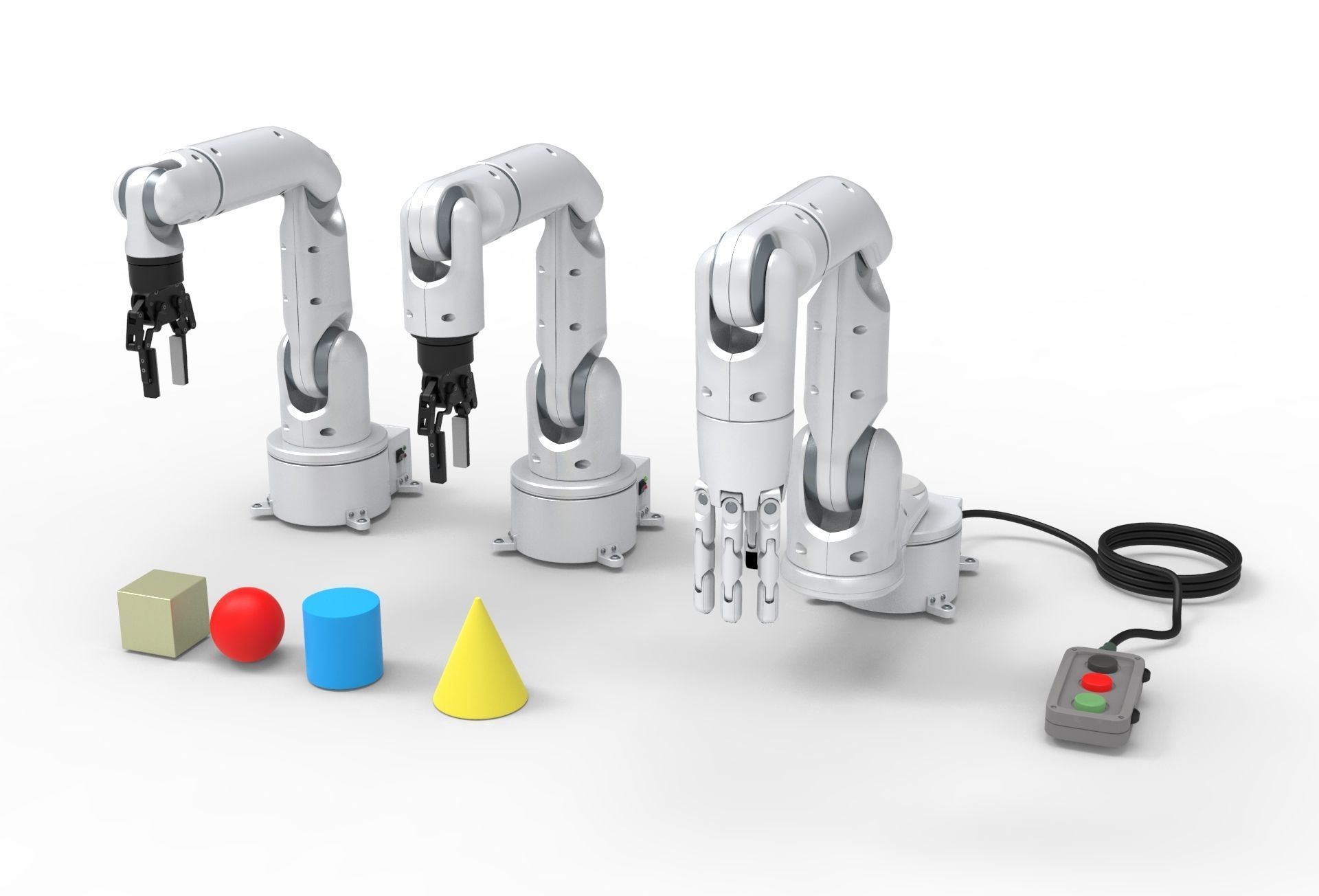 Industrial Robotic arms set 3D model_3