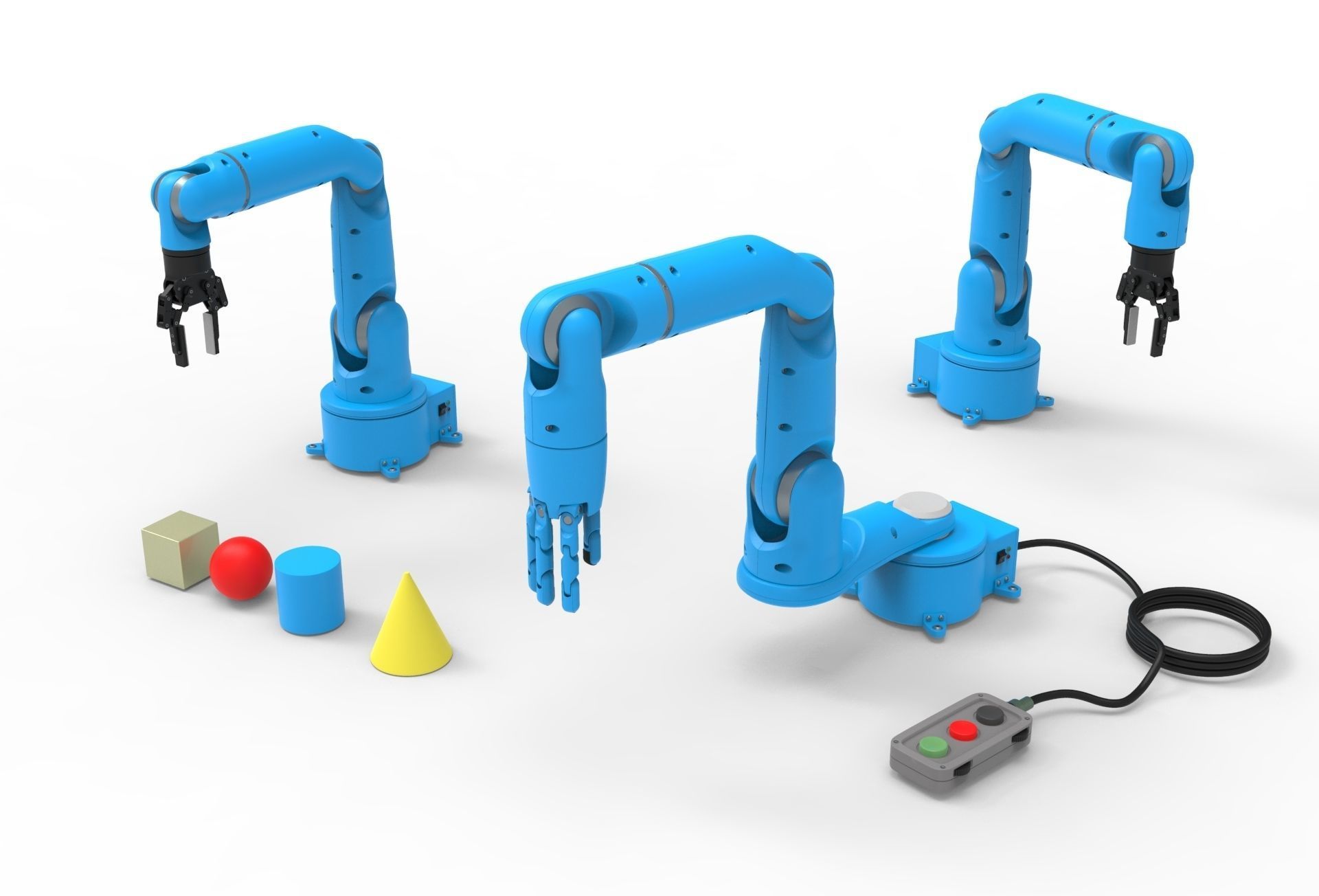 Industrial Robotic arms set 3D model_13