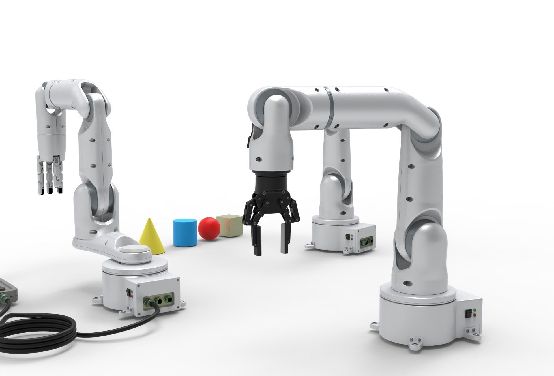 Industrial Robotic arms set 3D model_4