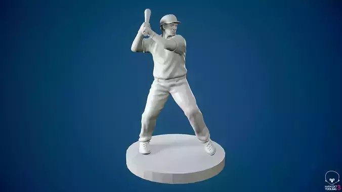 Baseball player batting - for print 3D print model
