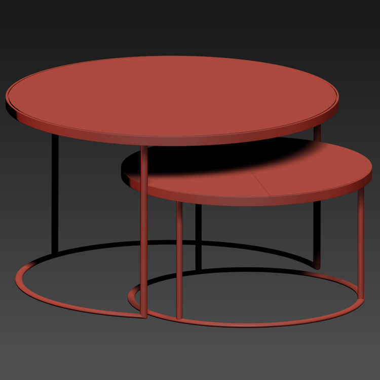 Modern Nesting Coffee Table 3D model_2