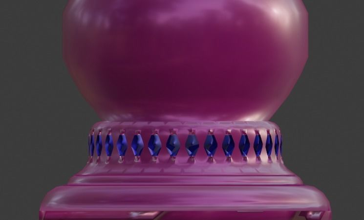 Brilliant Flagon for Decoration Low-poly 3D model_6