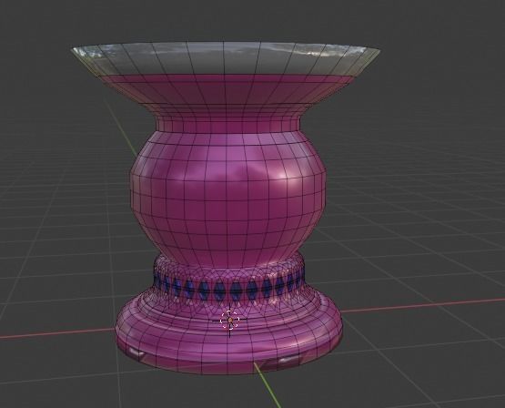 Brilliant Flagon for Decoration Low-poly 3D model_2