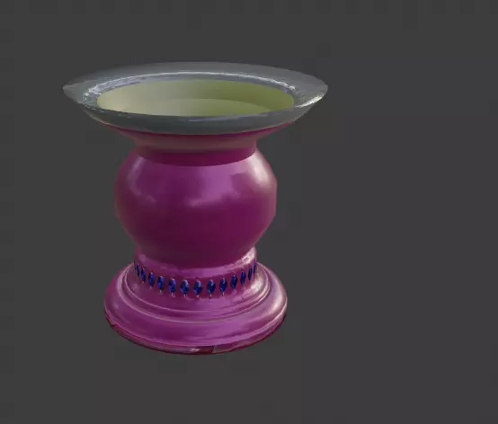 Brilliant Flagon for Decoration Low-poly 3D model_0