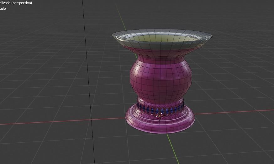 Brilliant Flagon for Decoration Low-poly 3D model_1