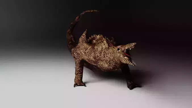 Skull Crawler 3D Model Rigged and Textured 3D model