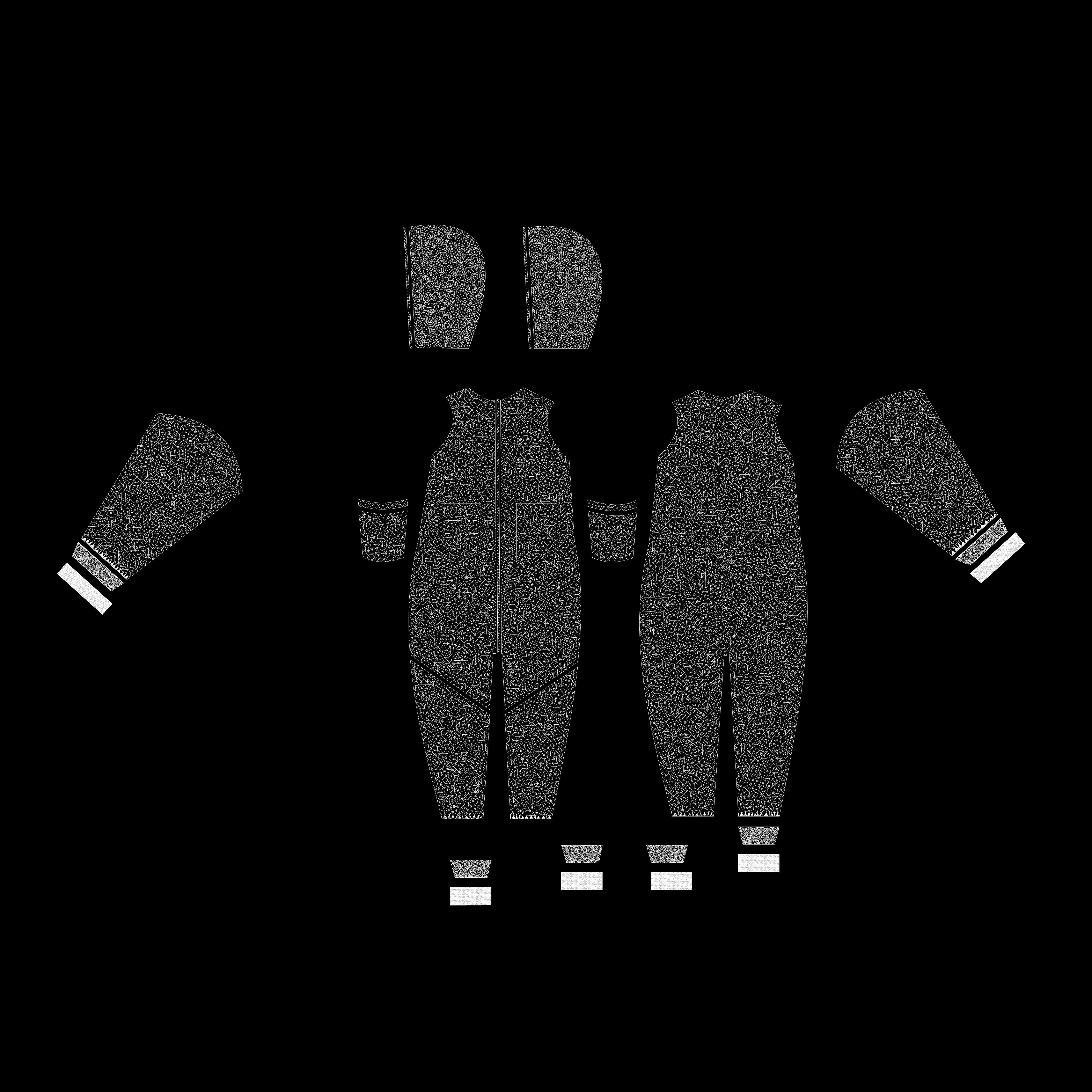 Marvelous Designer-Fashion Female Pajamas Low-poly 3D model_3