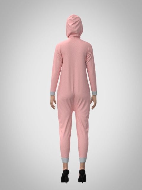 Marvelous Designer-Fashion Female Pajamas Low-poly 3D model_2