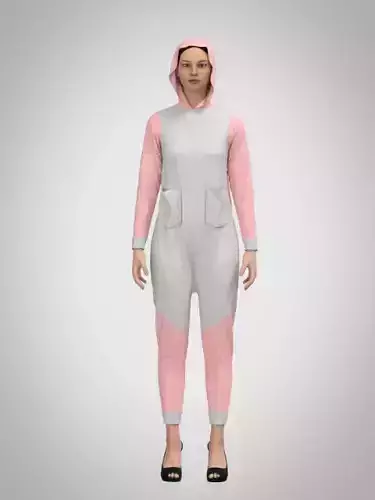 Marvelous Designer-Fashion Female Pajamas Low-poly 3D model Marvelous Designer-Fashion Female Pajamas Low-poly 3D model