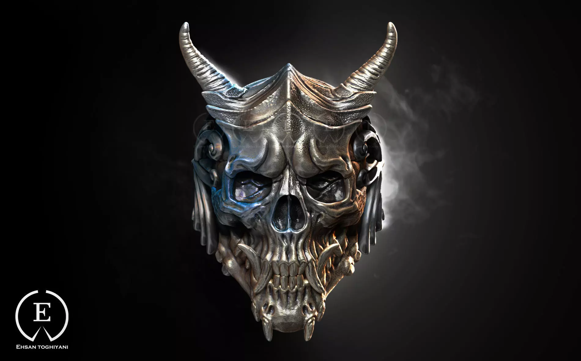 skull ring  3D print model_0