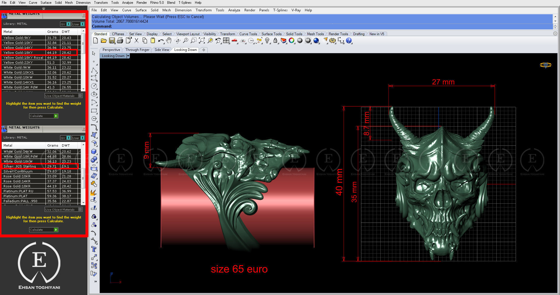 skull ring  3D print model_3