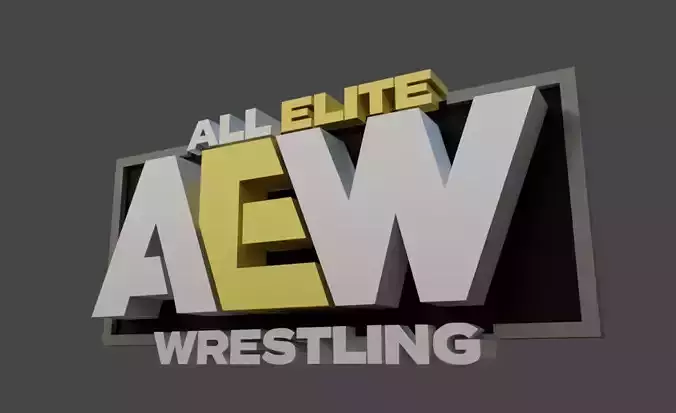 AEW Logo Pack - includes printable tracing stencil 3D model