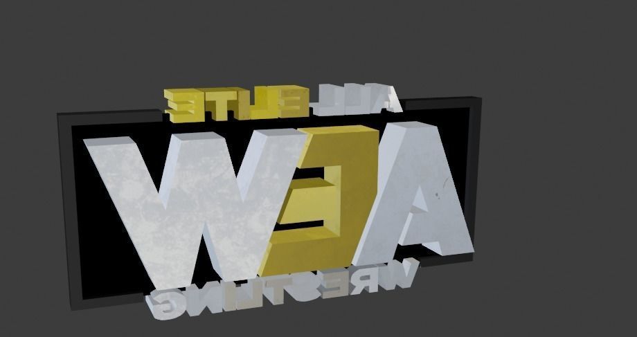 AEW Logo Pack - includes printable tracing stencil 3D model_2