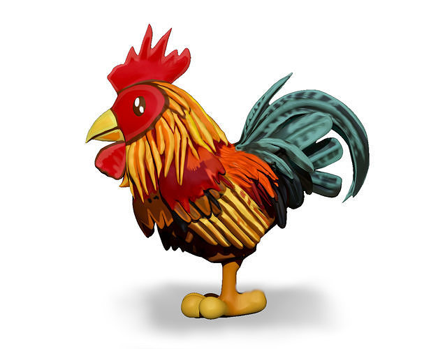 CG Rooster Sculpt 3D model