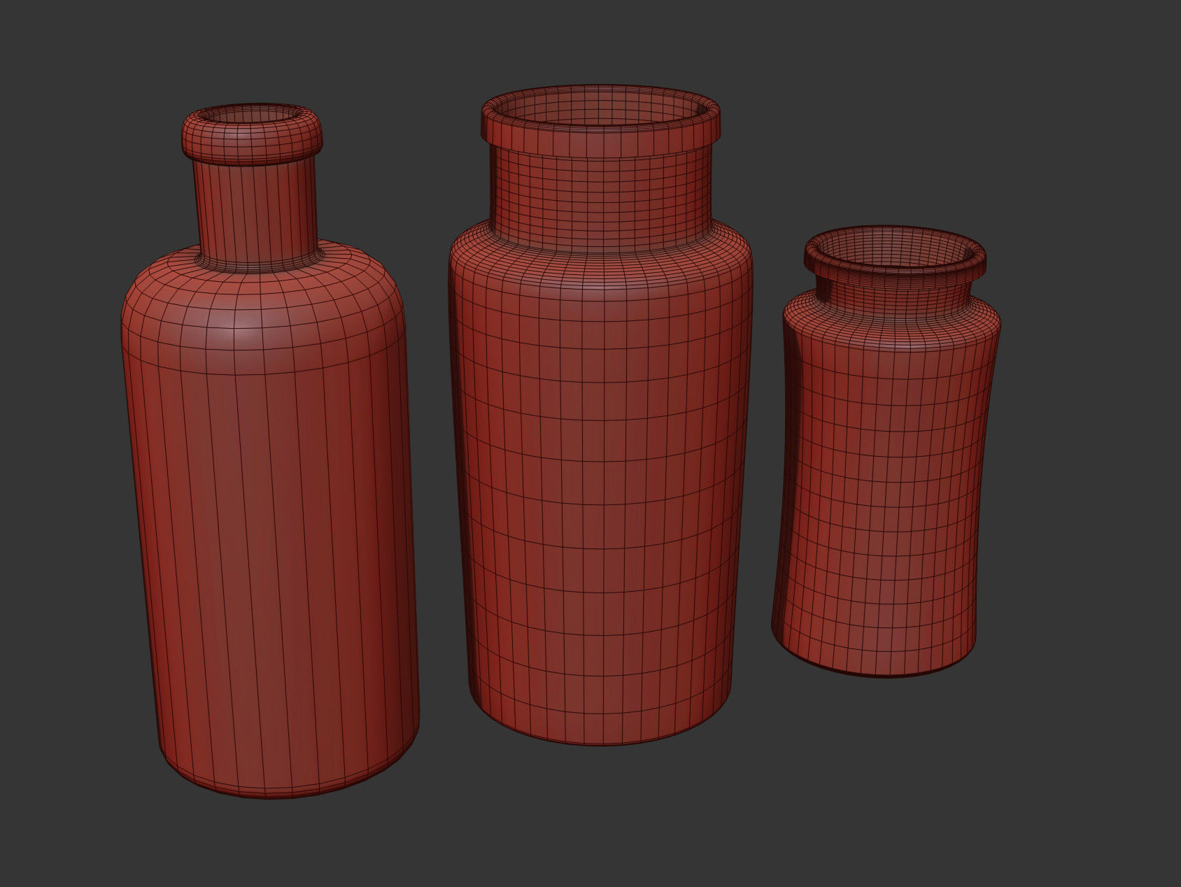 Old French Bottles Collection 3D model_14