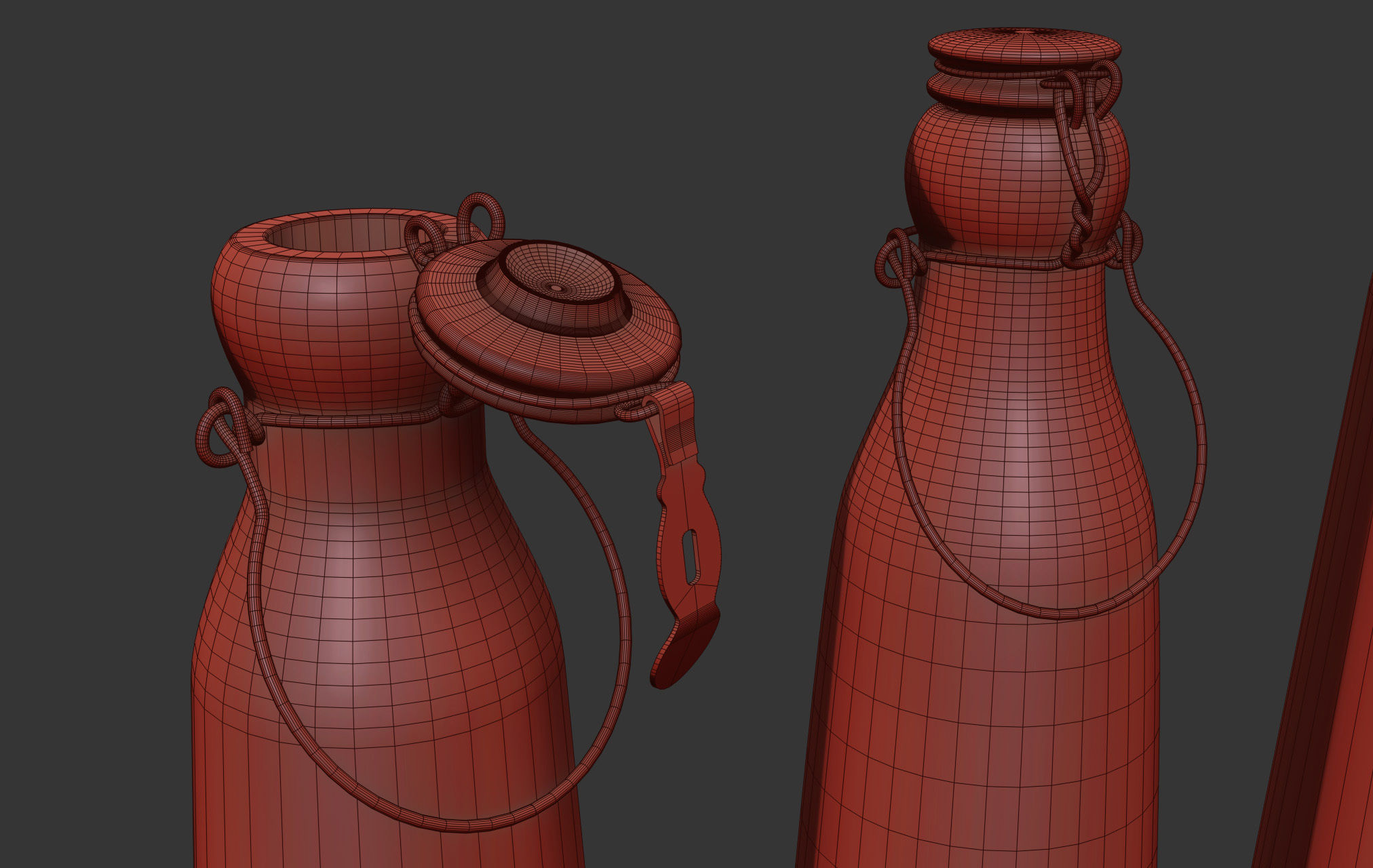 Old French Bottles Collection 3D model_11