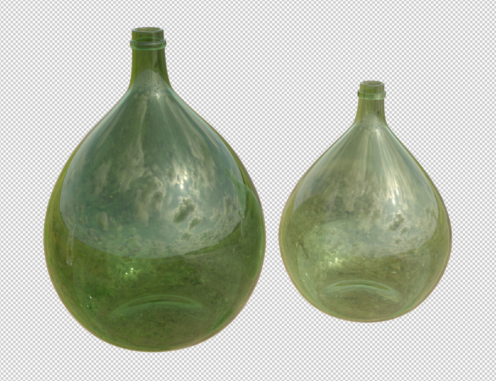 Old French Bottles Collection 3D model_4