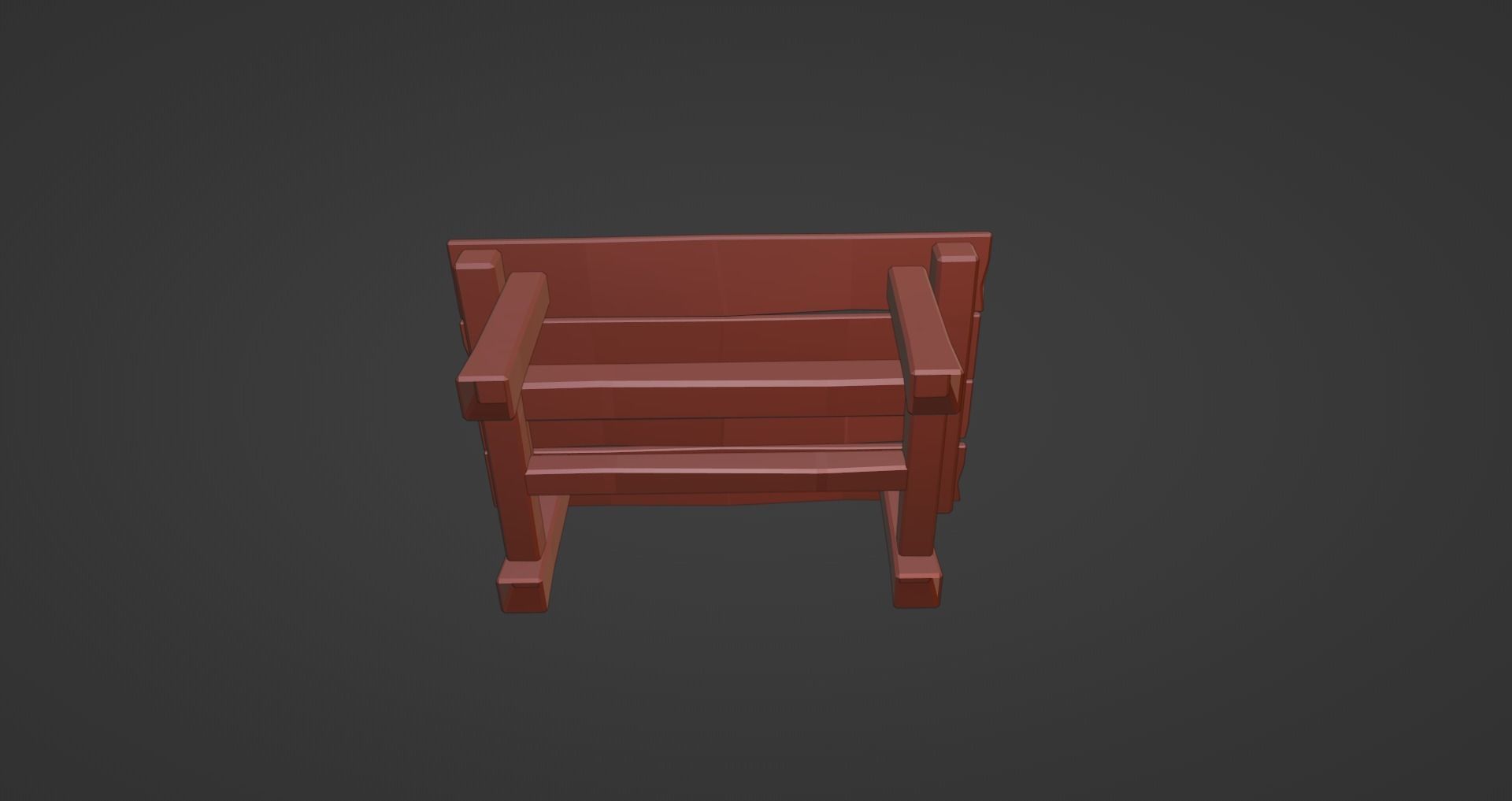 Medieval Wood Table Low-poly 3D model_10