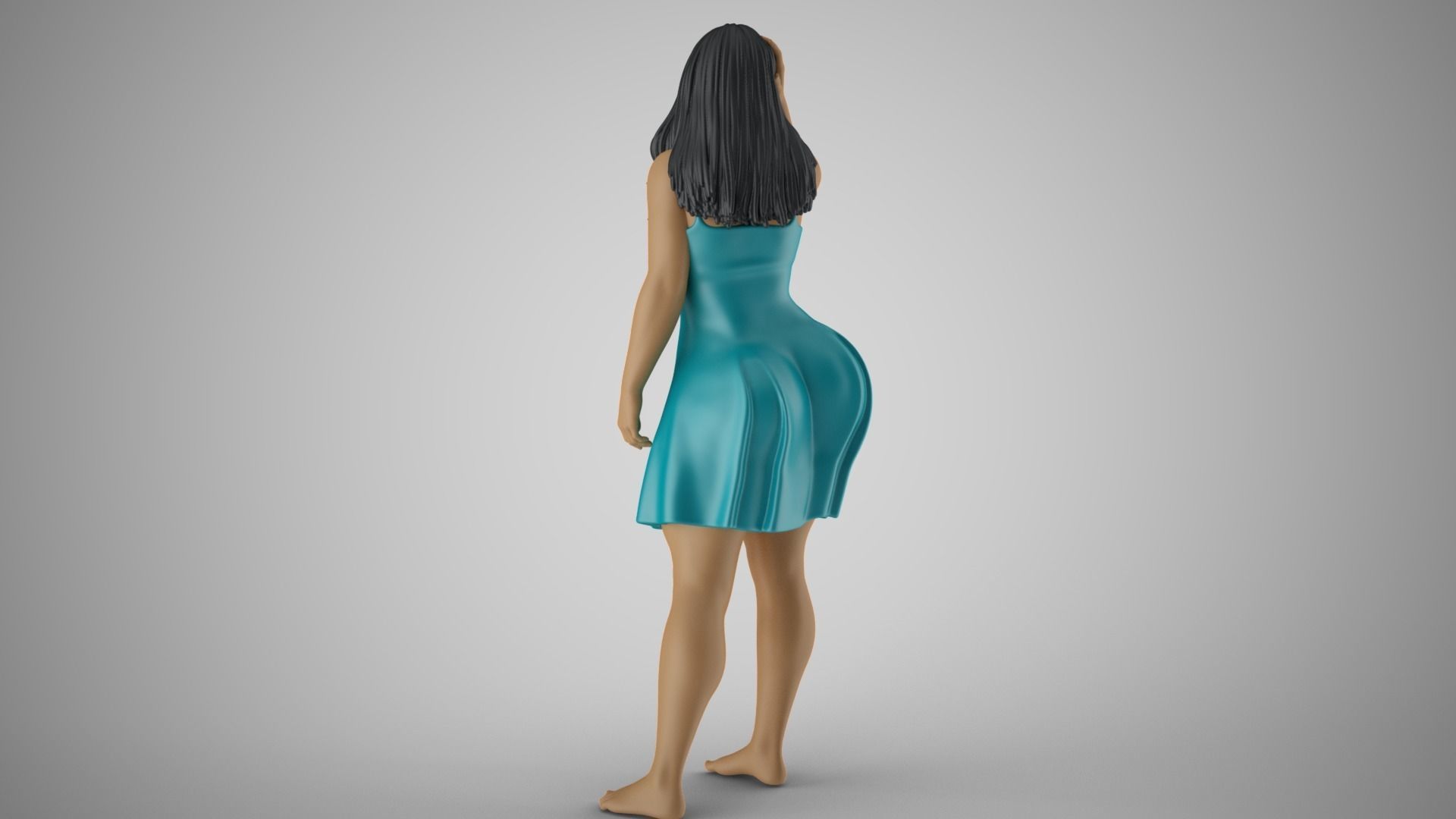 Plain Girl 2 3D print model_6