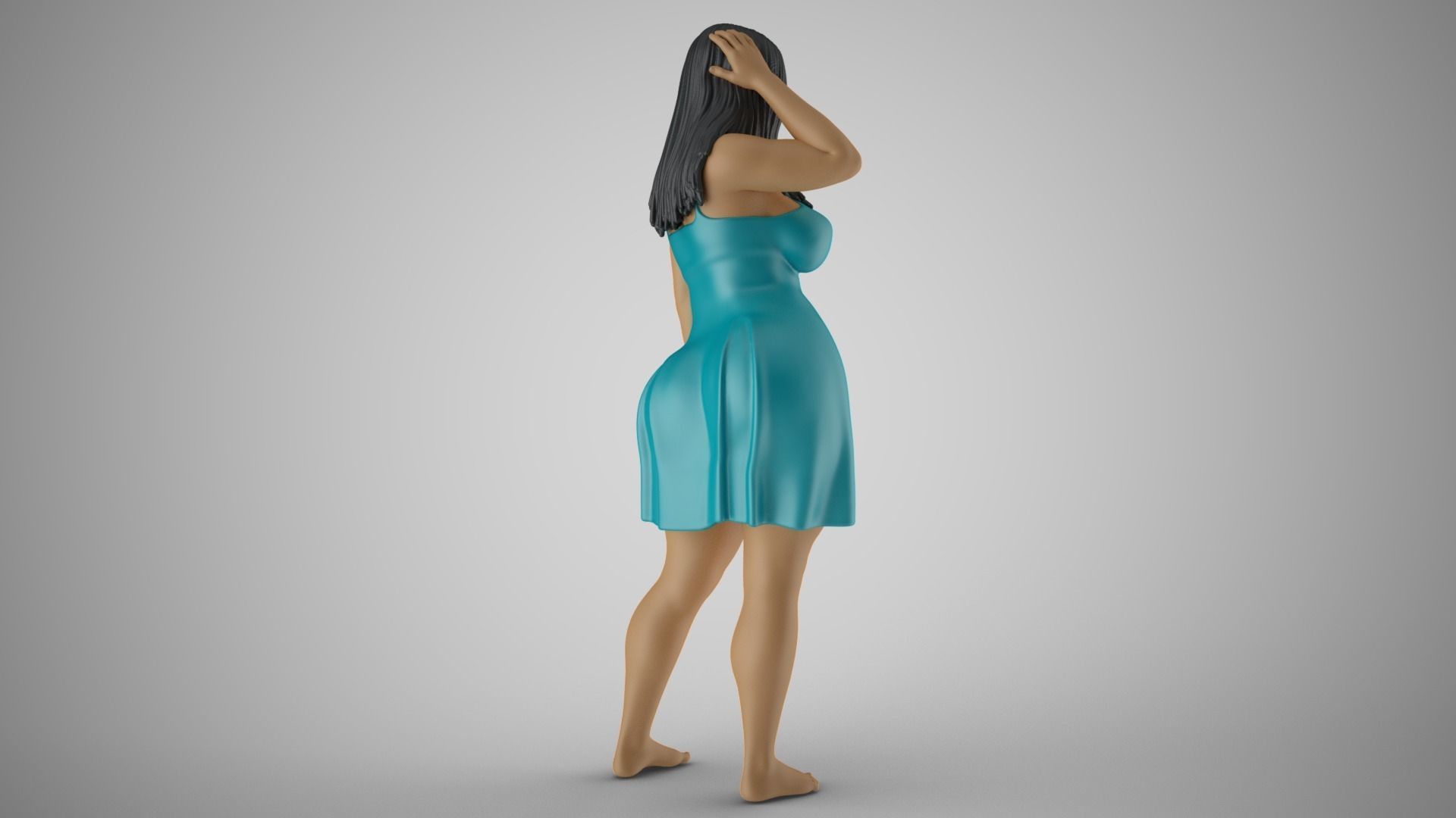 Plain Girl 2 3D print model_8
