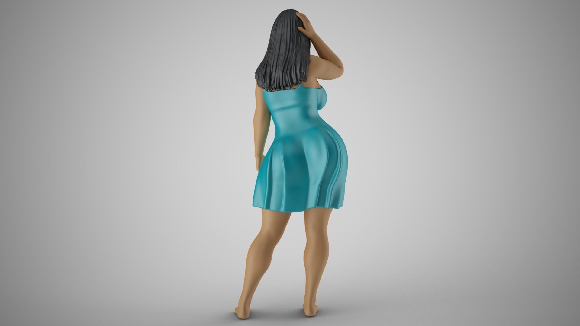 Plain Girl 2 3D print model_7