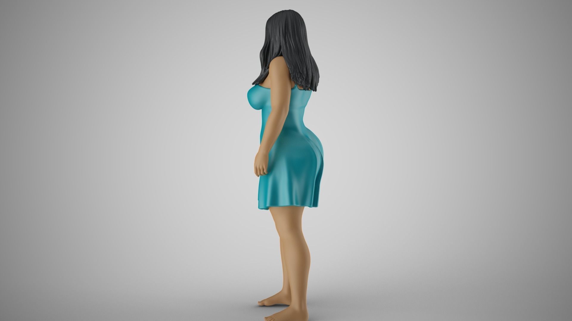 Plain Girl 2 3D print model_5