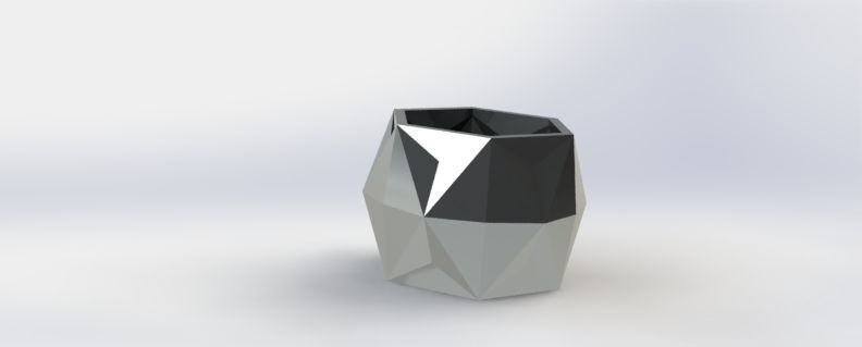 GEOMETRIC PLANTER 3D print model_1