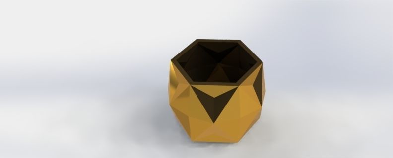 GEOMETRIC PLANTER 3D print model_4