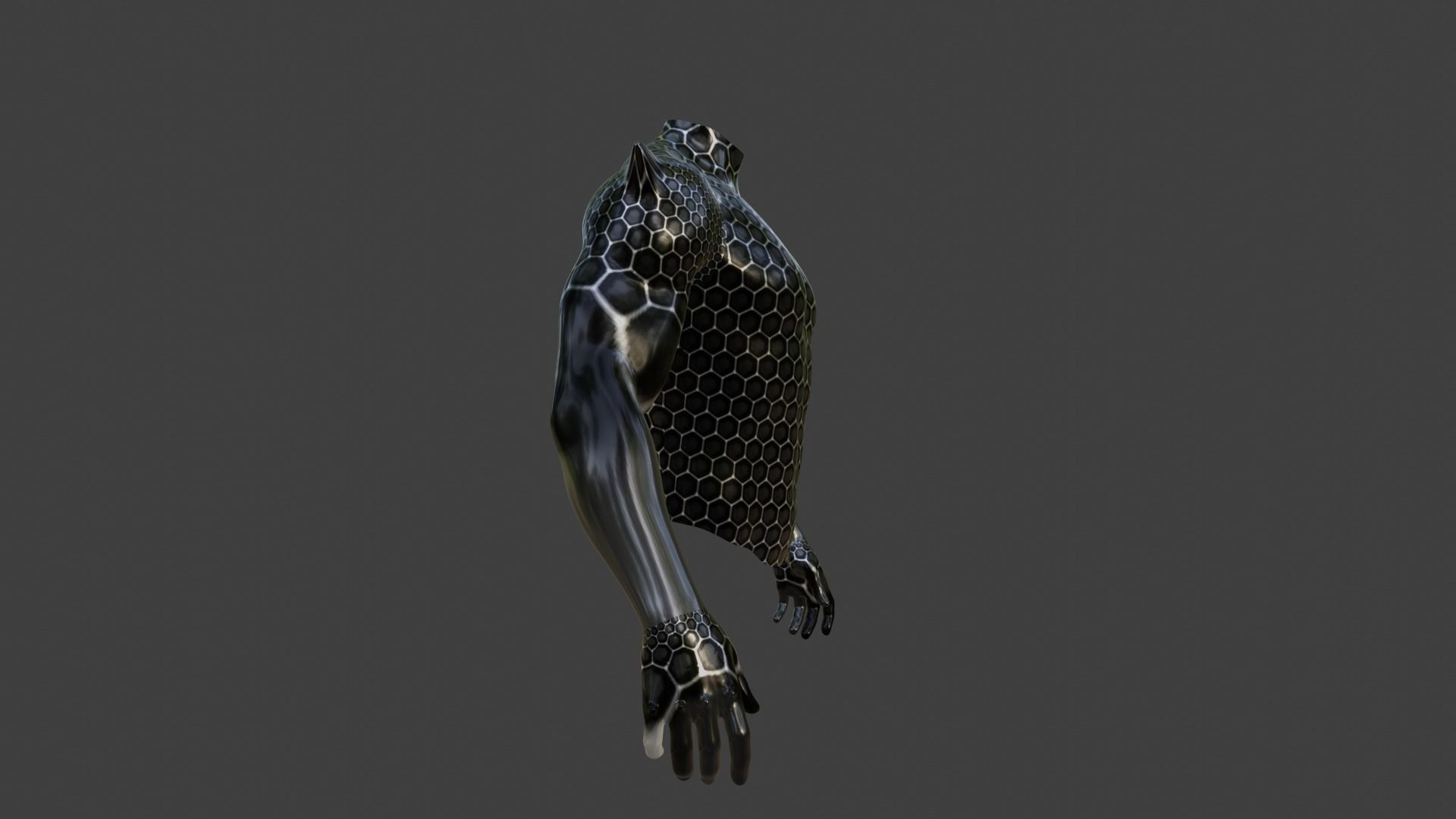 Armored skin  3D model_2