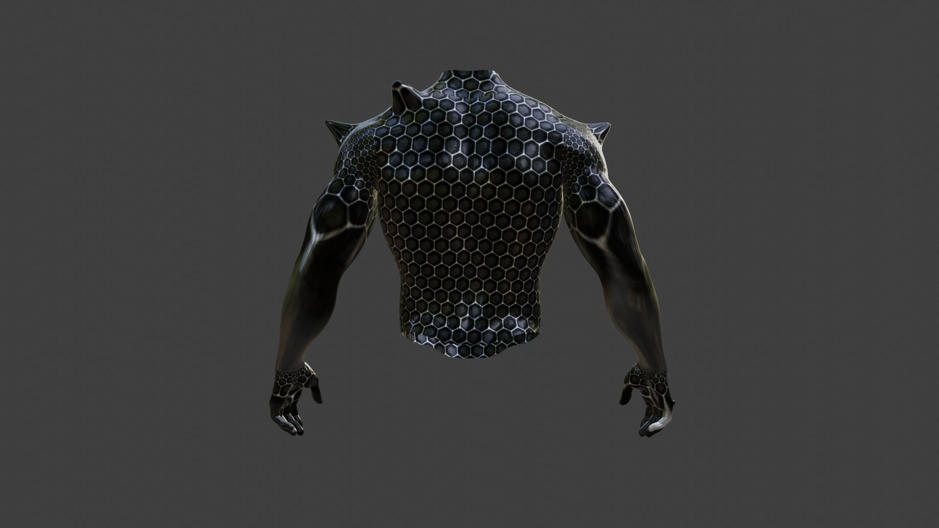 Armored skin  3D model_3