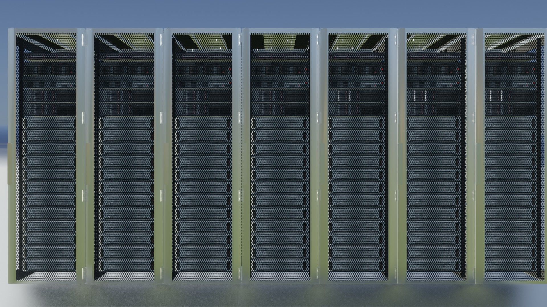 Server Rack  Server Rack 42U  Width 600mm  Rack Cabinet 3D model_3