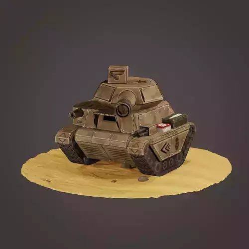 stylized tank Low-poly 3D model
