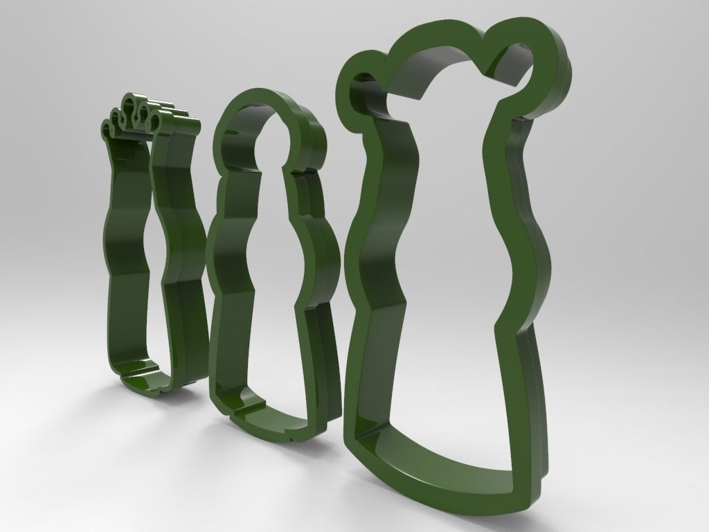 3 Wise Men and Animals Cookie Cutters Pack 3D print model_5