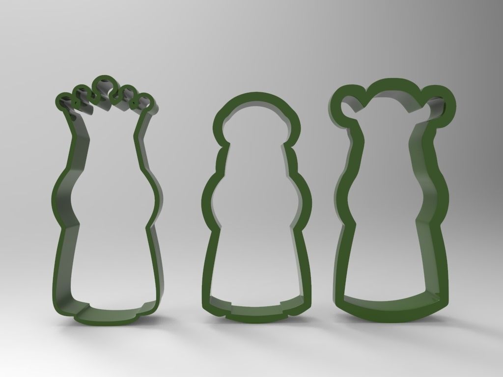 3 Wise Men and Animals Cookie Cutters Pack 3D print model_4