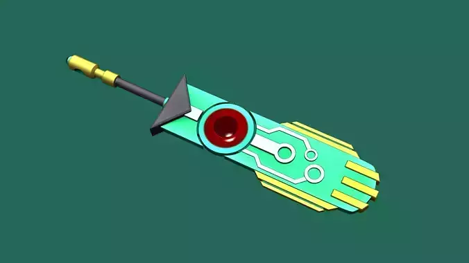 Transistor Sword - KeyChain Collectible - Printable 3D print model Transistor Sword - KeyChain Collectible - Printable 3D print model