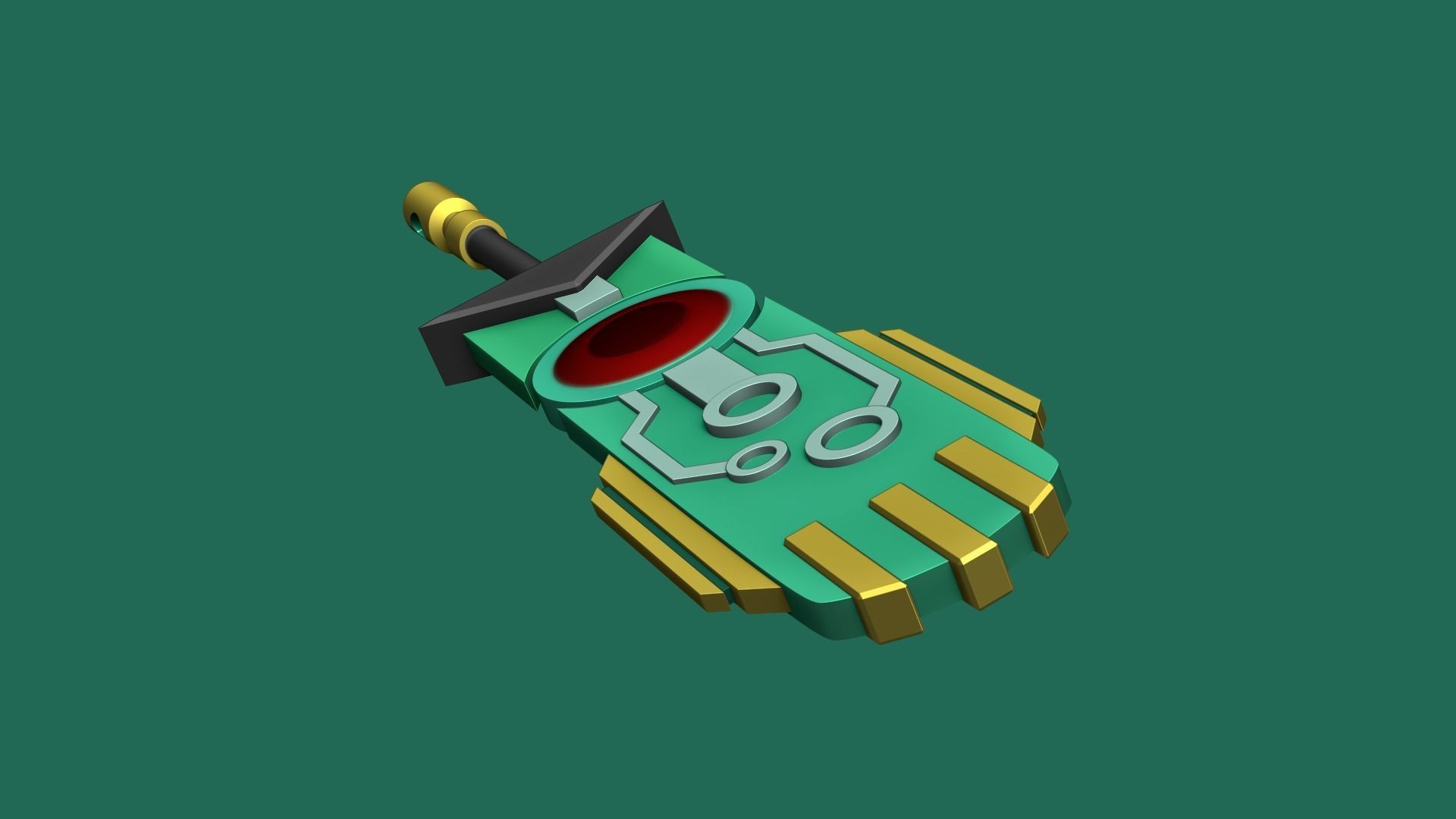 Transistor Sword - KeyChain Collectible - Printable 3D print model_4