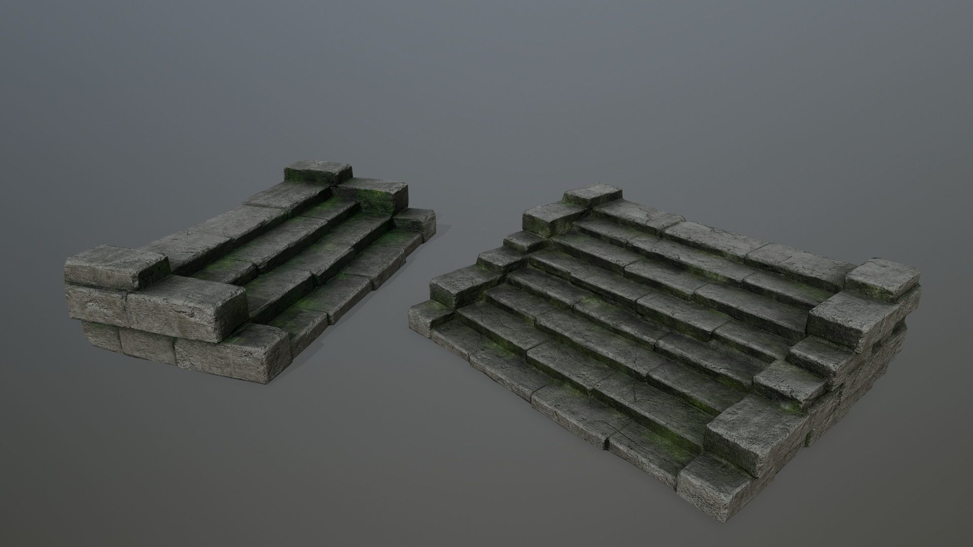 old ruin set Low-poly 3D model_21