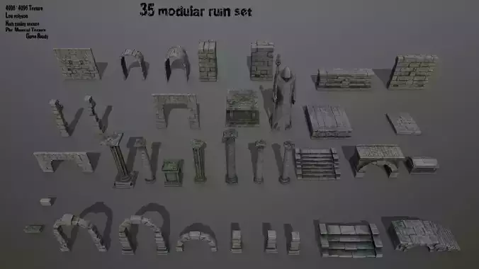 old ruin set 