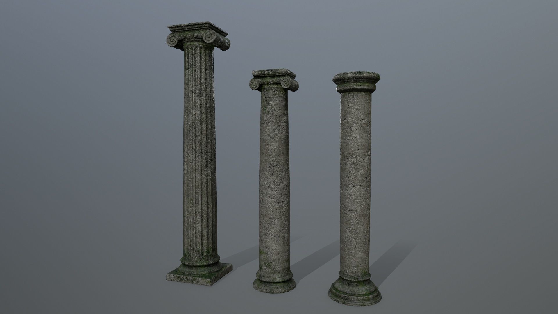 old ruin set Low-poly 3D model_20