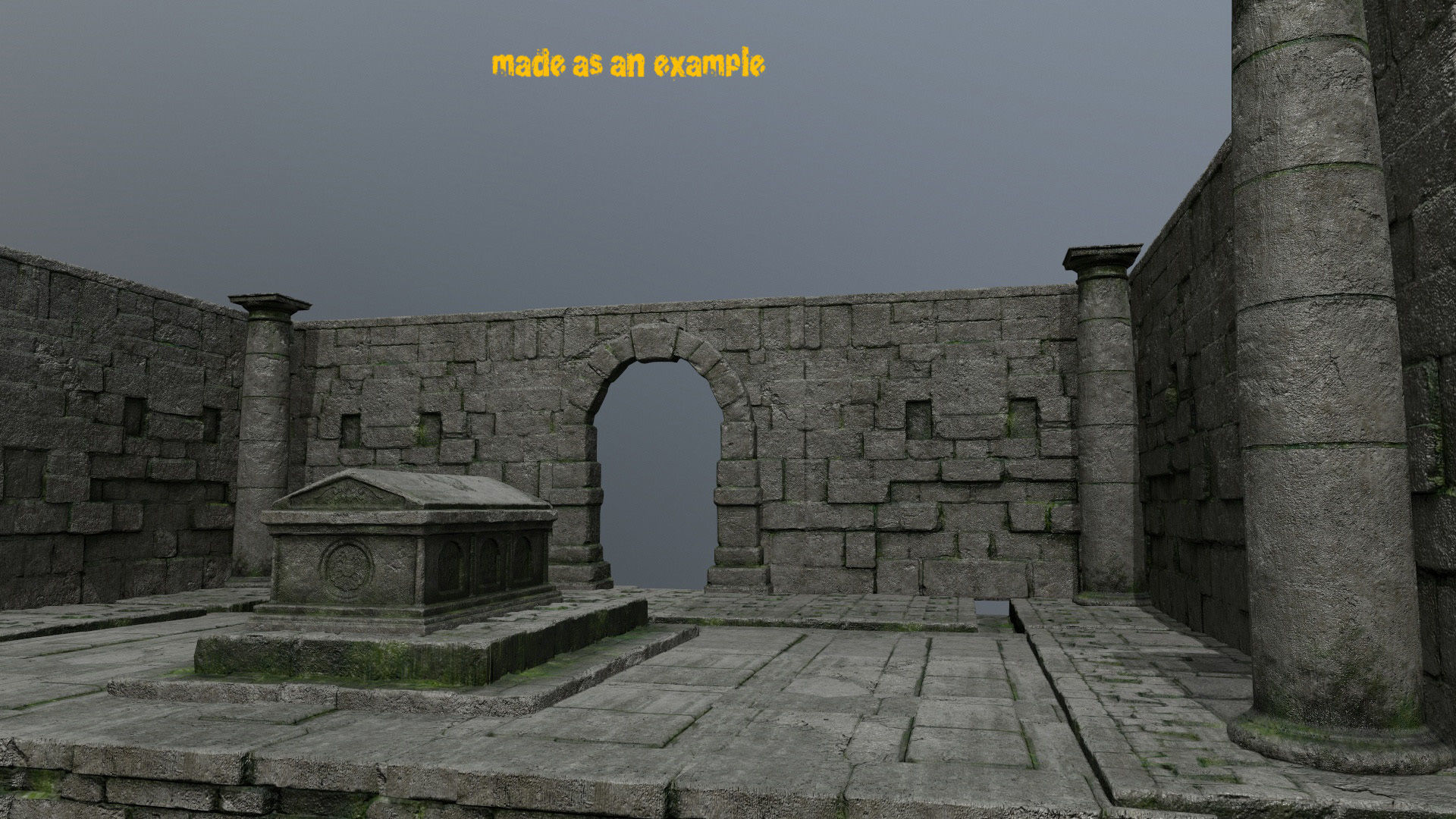 old ruin set Low-poly 3D model_3