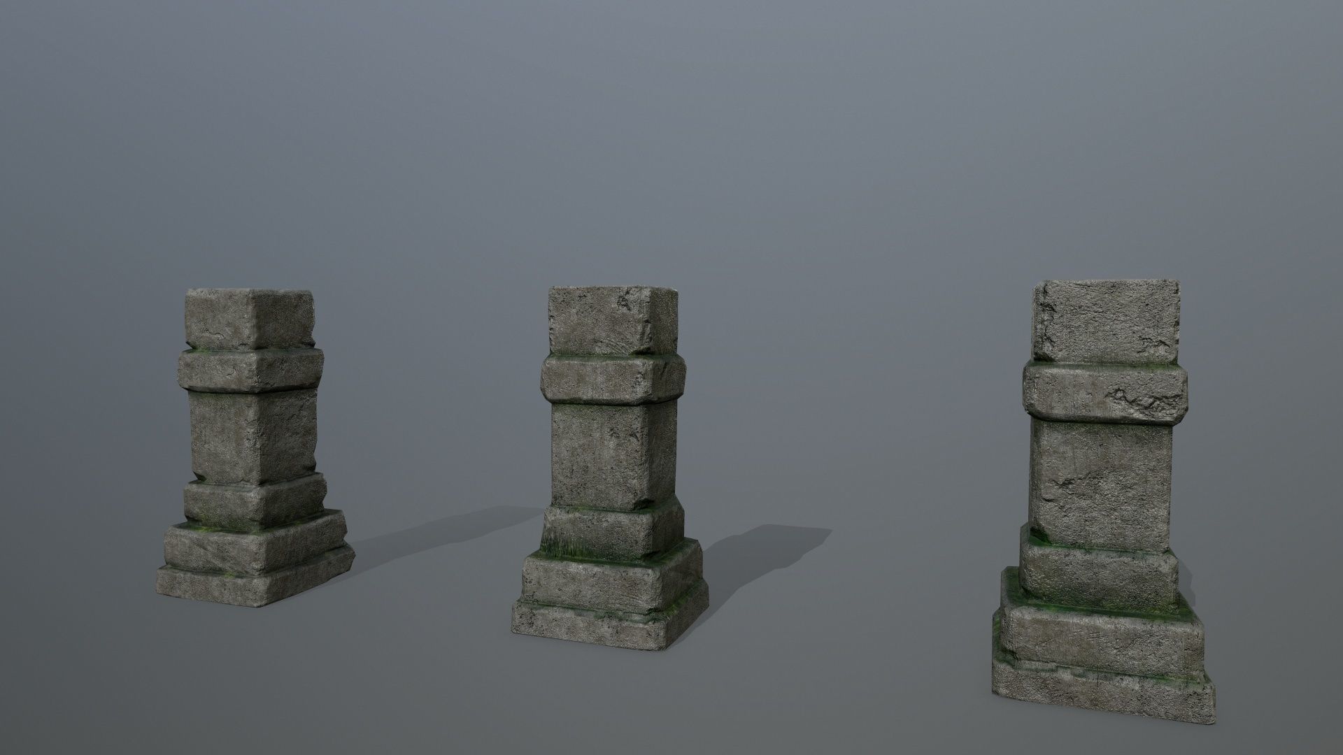 old ruin set Low-poly 3D model_17