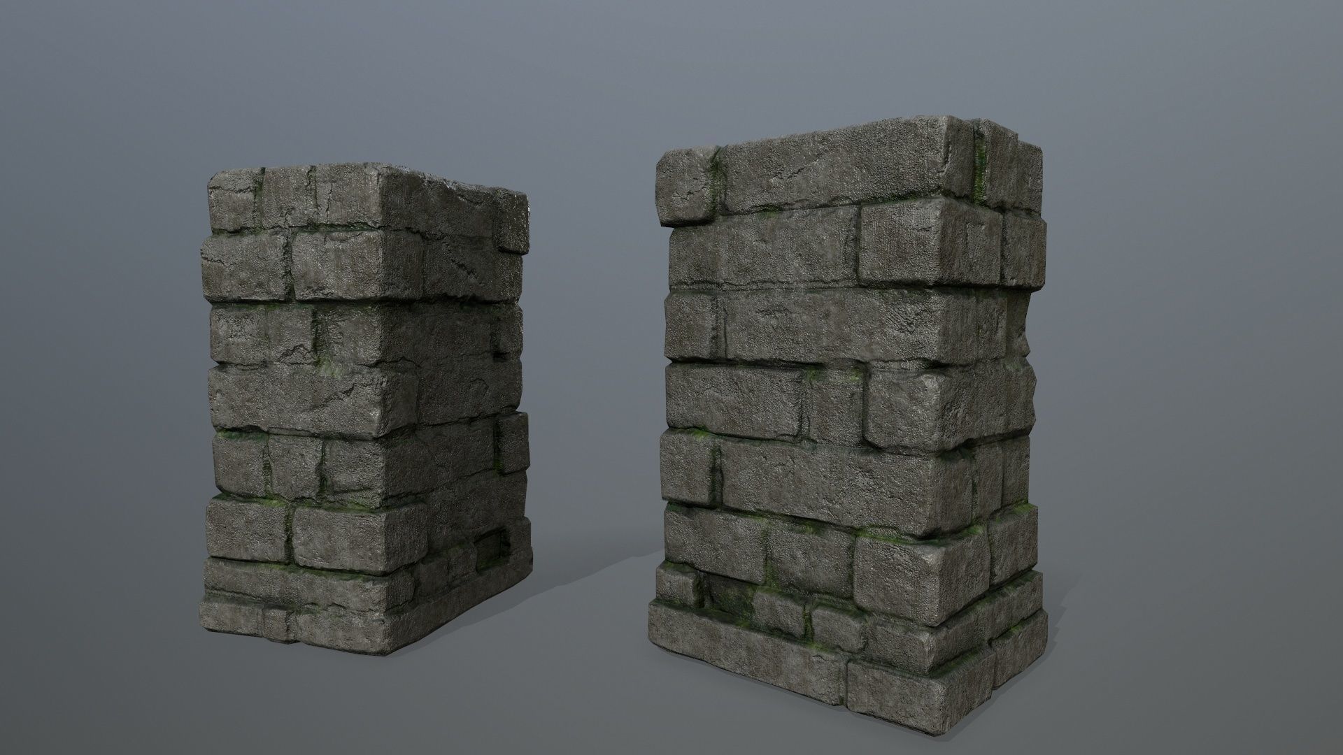 old ruin set Low-poly 3D model_18