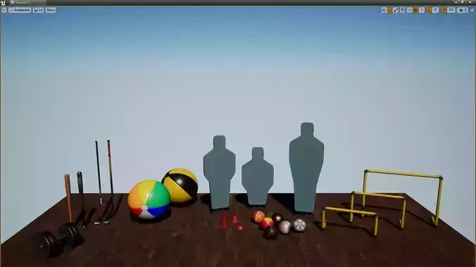 Shcool inventory pack Low-poly 3D model