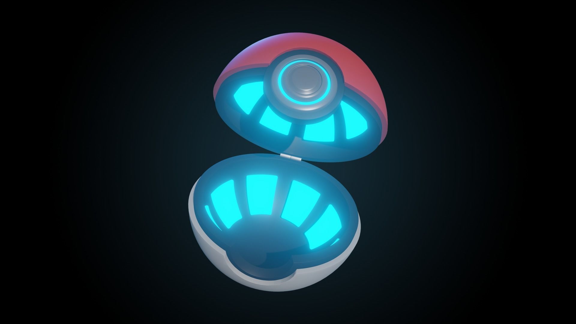 Pokeball pokemon ball hd wallpaper 3D model_1