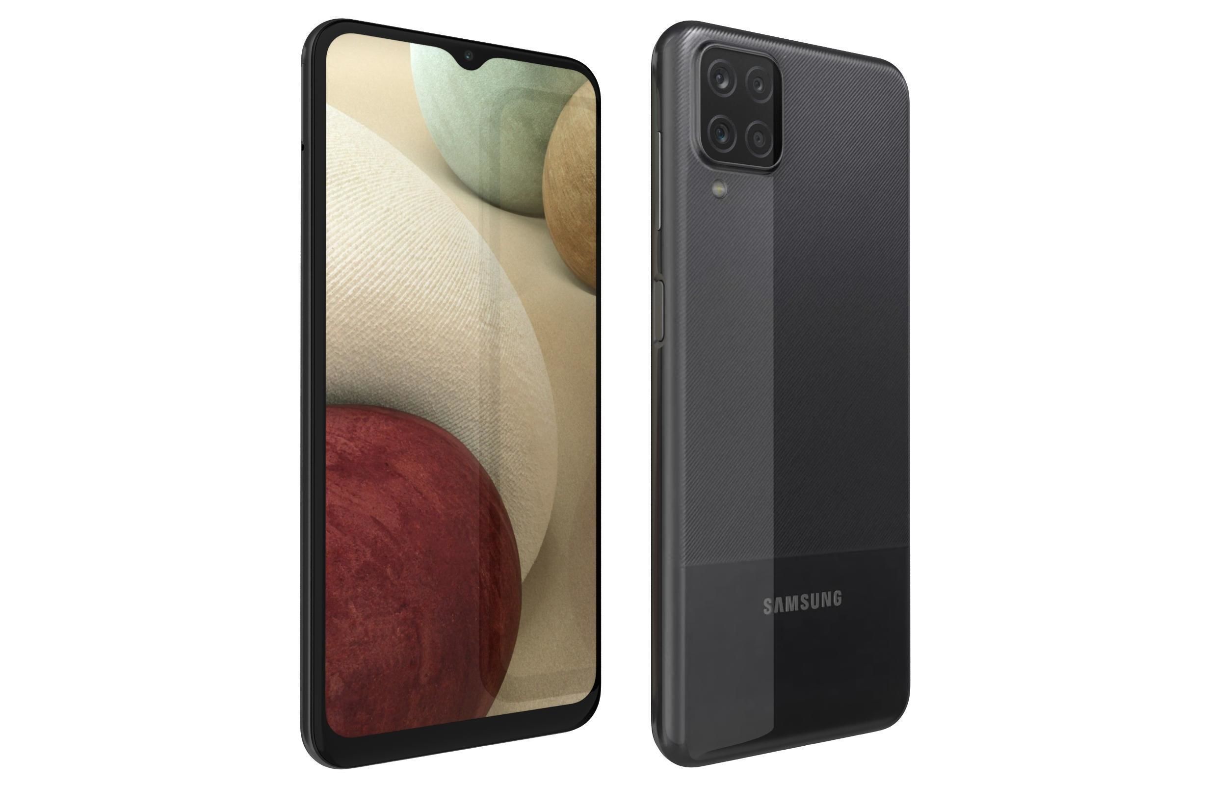 Samsung Galaxy A12 Black 3D model_6