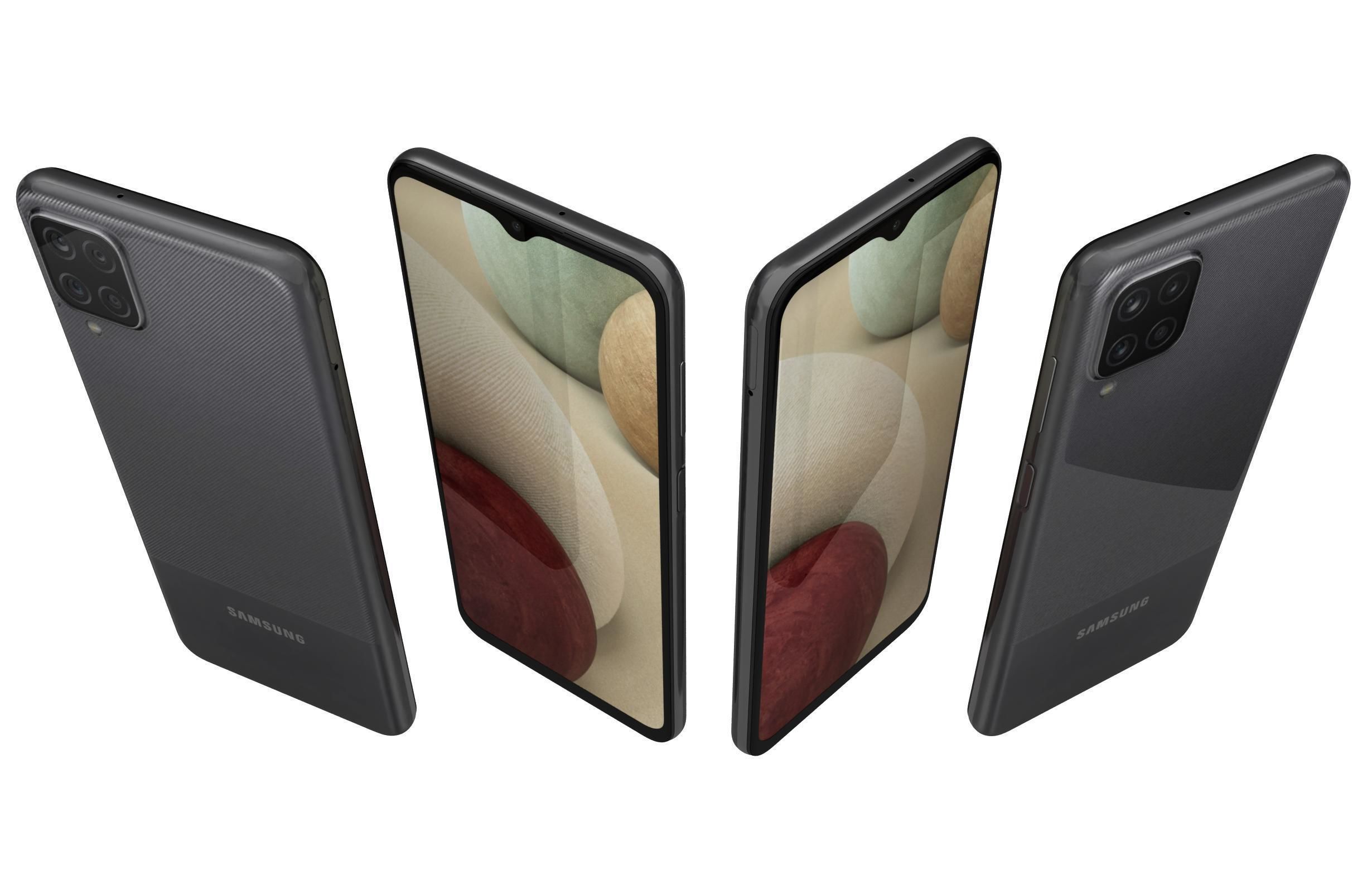 Samsung Galaxy A12 Black 3D model_4