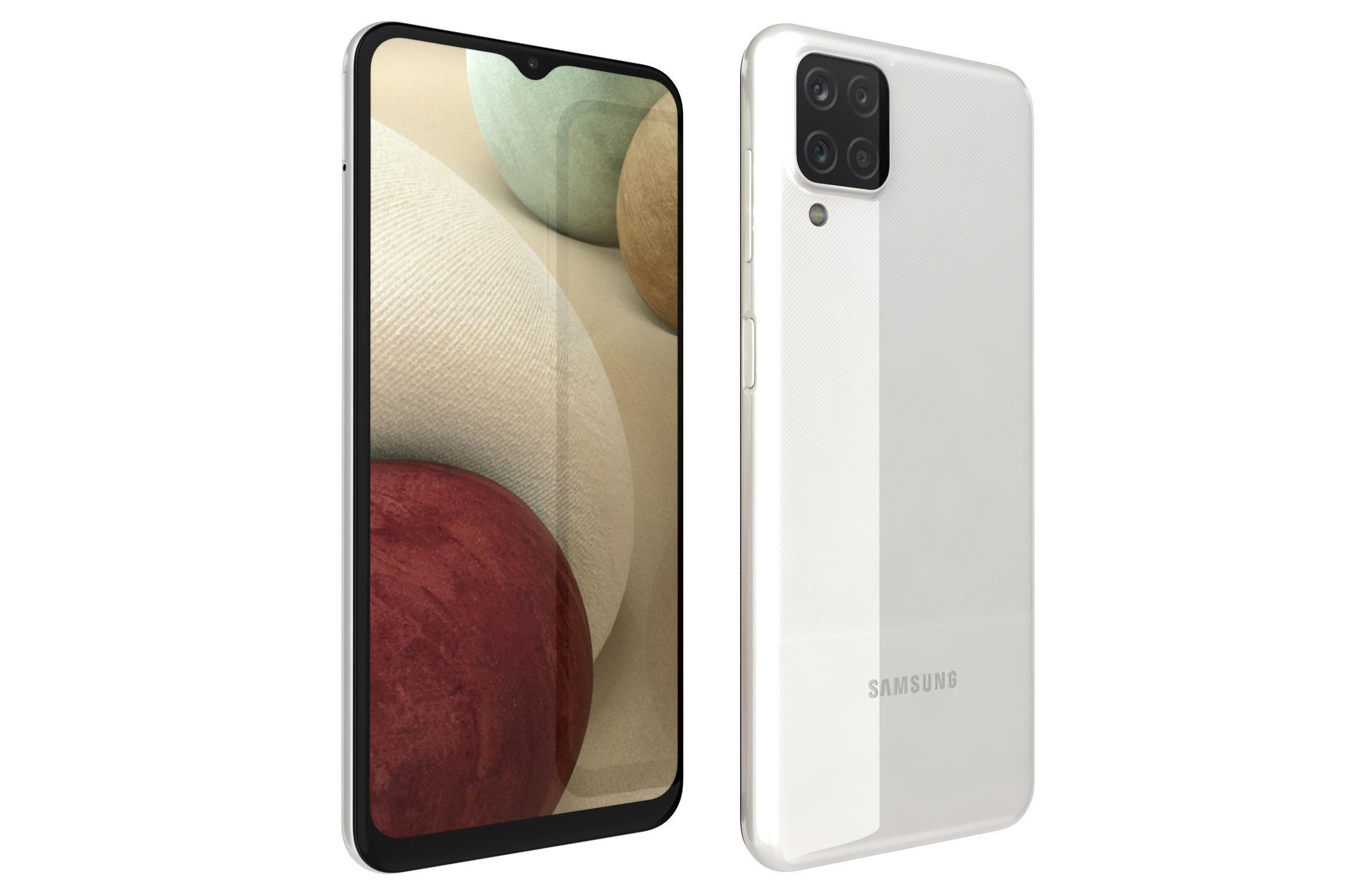 Samsung Galaxy A12 White 3D model_7
