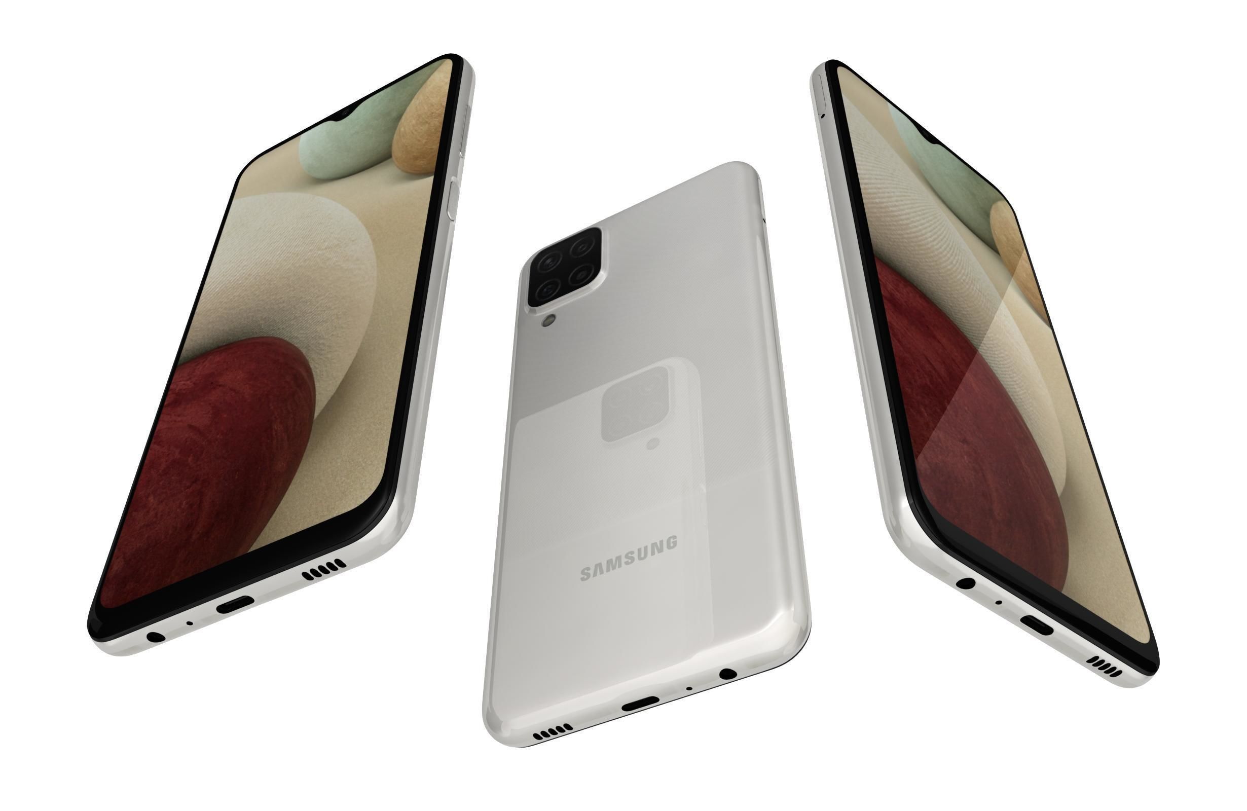 Samsung Galaxy A12 White 3D model_2